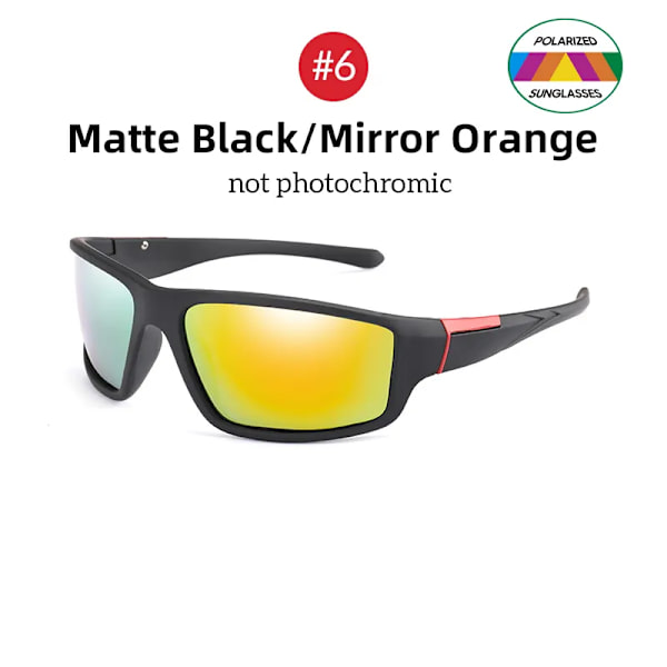 Män Photochromic Solglasögon Cykling Mattsvart Sportglasögon Dam Färgskiftande Polariserad Cykelridning 2023 Solglasögon 6 Matte Black Orange