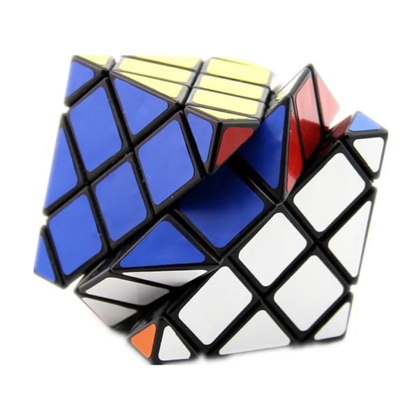 LanLan 8 Axis Hexahedron 6 Surface Twisty 4 Layers Skewbed Magic Cube Speed ​​Puzzle Antistress Leksaker För Barn cubo magico Present Black