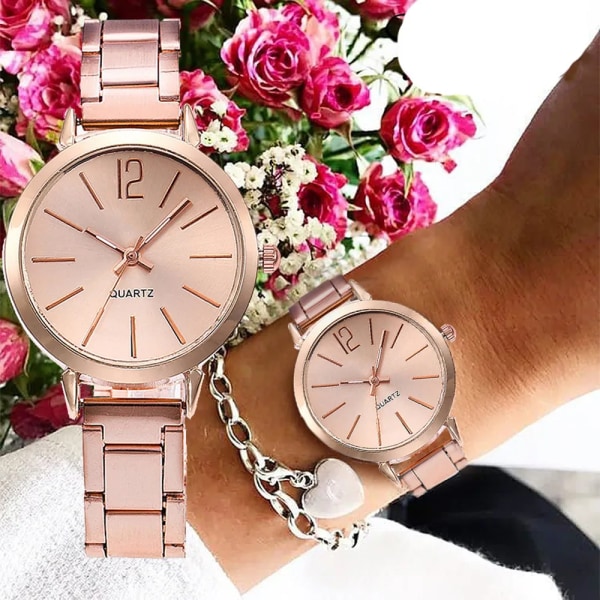 Lyx nya Relojes Para Mujer Enkel Urtavla Hålrem Watch Trend Armband Quartz Watch Studentklocka Relojes Para Mujer gold