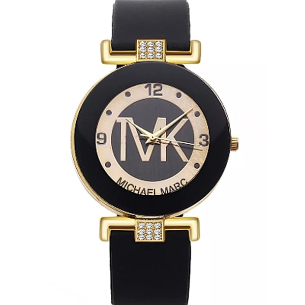 watch Dam Quartz Watch Topp Märke Dam Casual Lyx Kristall Silikonklocka Dam Klänning Watch Present Relogio Feminino Hodinky Black