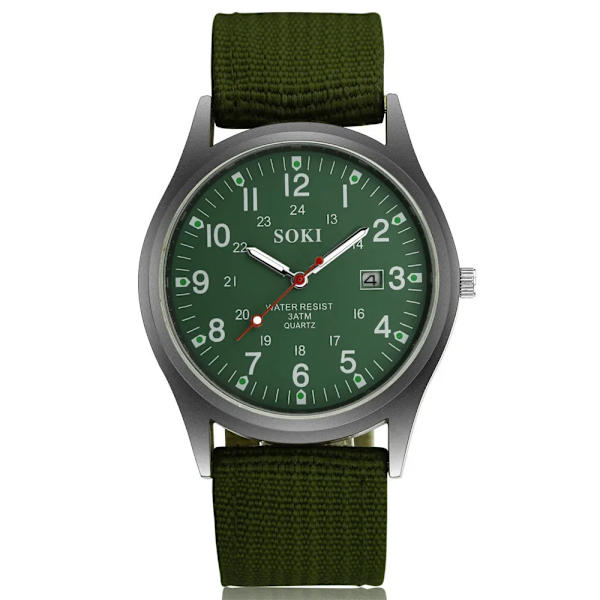 Watch SOKI Canvas Kläder Watch Casual Mode Watch Watch green