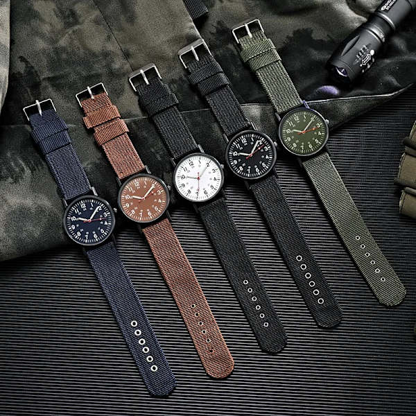 Mode självlysande klockor för män Lyxdesign herrklockor Lysande Hand Wind Alloy Herr Watch Reloj Digital Hombre Army Green