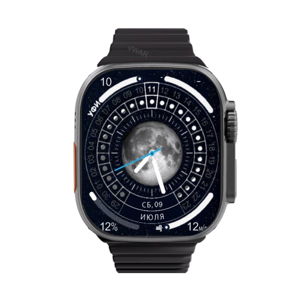 VWAR ZD8 Ultra MAX Plus Smart Watch Series 8 Kompass 49mm Titanium Alloy Bluetooth Call NFC ECG IP68 Vattentät Smartwatch Black