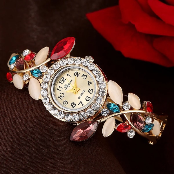 Damklockor Toppmärke Lyx Diamonds Armband Watch Dam Stålarmband Klänningar Elegant kvinnlig klockgåvor Montre Femme Multicolor