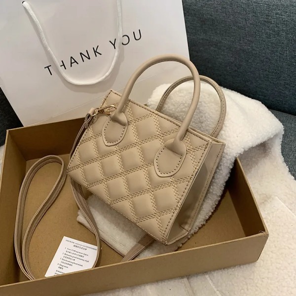 Diamond Lattice Crossbody Bag Dam Axelväska Små handväskor och plånböcker Designer Cross Body Bag för kvinnor Flap Mini Tote White