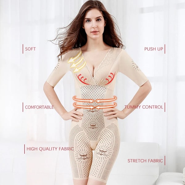 Kvinnor Sexig Body Mage Control Shapewear Viktminskning Body Push Up Shapers Underkläder Bantning Midjestöd Underkläder Black M