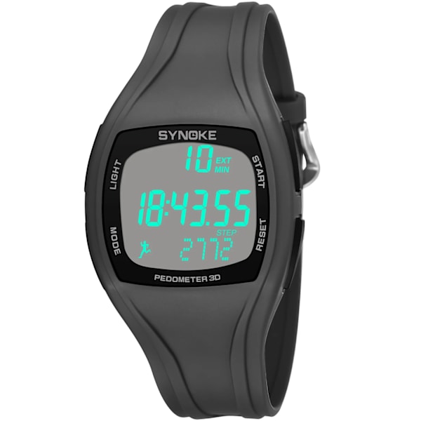 SYNOKE Watch för män Klocka Elektronikklockor Alarm LED Vattentät 3D stegräknare Digital watch Herr relogio masculino ArmyGreen