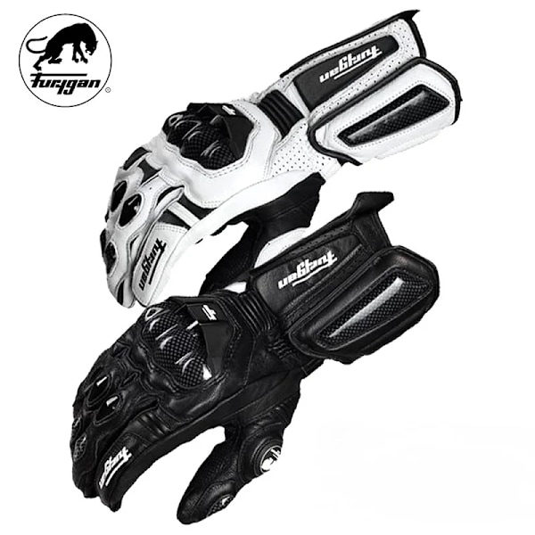 Motorcykel Läder Kolfiberhandskar Furygan Cross-Country Mountainbike Motorcykelhandskar Åkande Motorcykel Förarhandskar black M