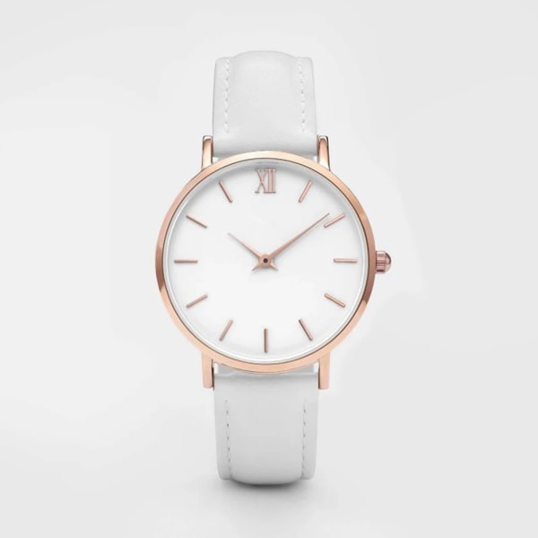 Mode Kvinnor Klockor Ultra Tunt Rostfritt Stål Mesh Bälte Kvarts Armbandsur Dam Watch Watch Klassisk Rose Guld Klocka Casual 3-White