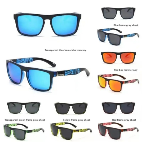 Solglasögon Man Mode Fyrkantig ram Retro Cykling Solglasögon Polariserade solglasögon Kvinnor Körning Fiske Glasögon Goggle UV400 04 Sunglasses