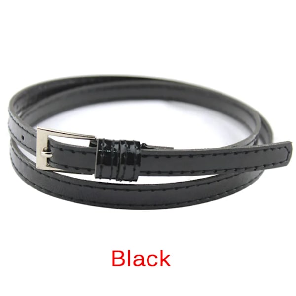 Dam midjebälte Korsett underbyst PU-läder Justerbar Punk Cummerbund Korsett Klänning med brett bälte Kostym Midjeband Cincher C Black