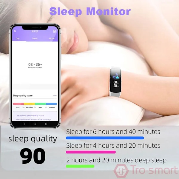 C5S Smart Watch Dam Blodtrycksmätare Vattentät Pulsklocka Fitness Watch Armband För Android iOS Män Smartwatch Pink