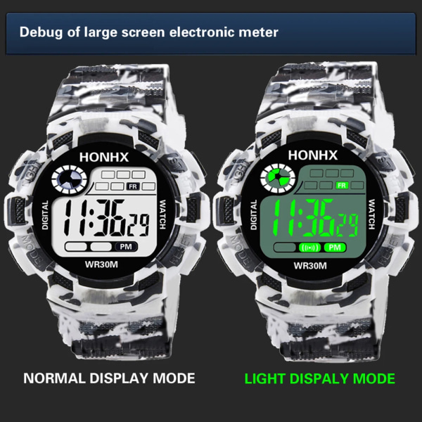 Sportklockor för män SKMEI Lyxmärke Kamouflage Militärklockor Digital LED Vattentät Armbandsur Relogio Masculino Camouflage