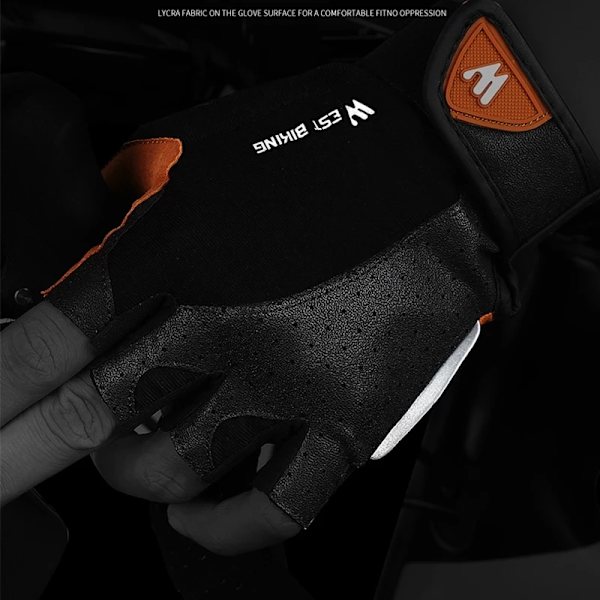 WEST BIKING Half Finger Cykelhandskar Utomhussport MTB Cykelhandskar Pad Andas Cykel Motorcykel Fiske Cykelhandskar 215 BLACK M