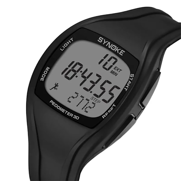 SYNOKE Digital Watch Herr Silikonrem Led Elektronisk Display Lysande Multifunktion Armbandsur Military Reloj Hombre Gray