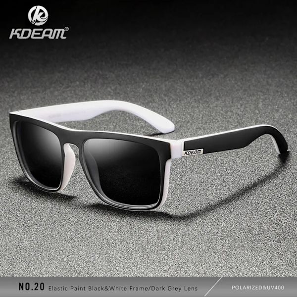 KDEAM Polarized Designer Square Solglasögon Herr eller Dam Elastisk målarram Spegel Solglasögon 17 färger tillgängliga C20