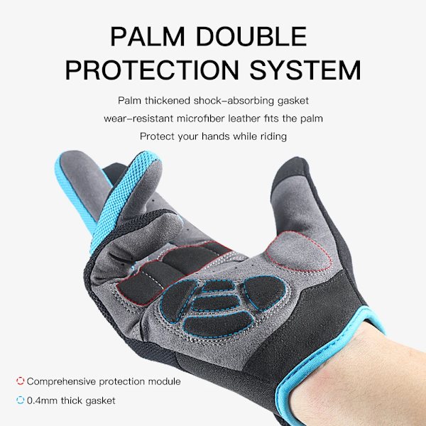 MTB Cykelhandskar för män Motorcykeltillbehör Handskar Guantes Ciclismo Cykel Pekskärm Andas Full Finger Bike Handskar BU M