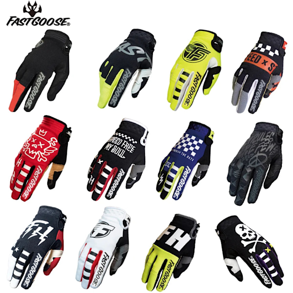 Nya Andningsbara Motorcykelhandskar Hel Finger Utomhuscyklar Racing Bil Motocross Handskar Unisex Mtb Mx Dh Handskar Cykling blue 5 S
