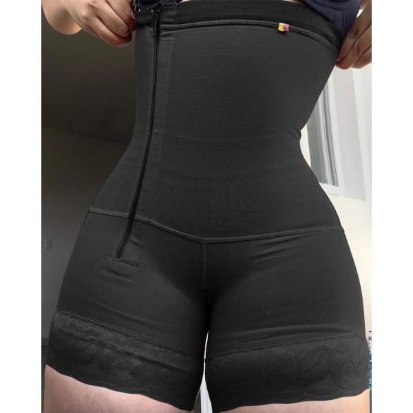 Body med dragkedja på sidan Skims Shapewear Fajas Colombianas Originales Mage och men lyftare Magkontroll Fajas Moldeadoras Y Reductoras Pink XXXL