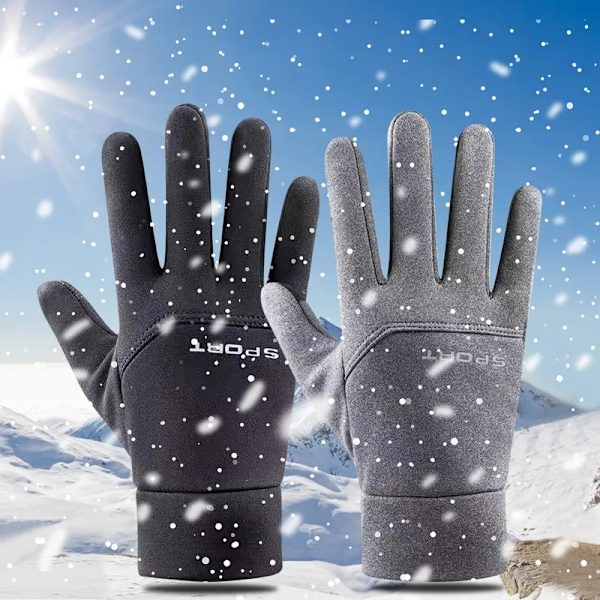24H skeppsvarma vinterhandskar för män Pekskärm Vattentäta vindtäta handskar Snowboard Motorcykelkörning Unisex Deep Grey4 M