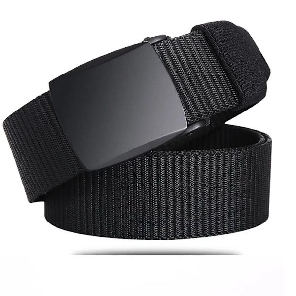 2022 Ny Canvas Herrbälte Mode Svart Nylon Utomhus Metall Automatiskt Spänne Casual All-match Lyxbälte Hane As shown(.2021) 115CM(.2021)