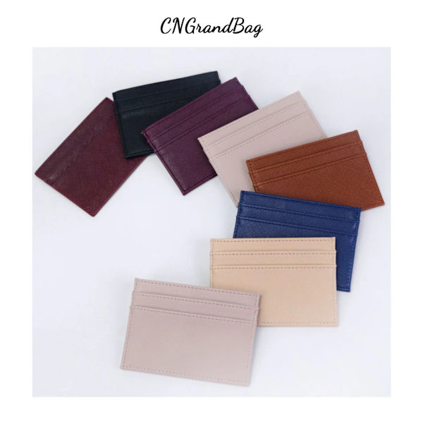 Anpassade bokstäver Män PU Läder Kreditkortshållare Anpassa initialer Slim Card Plånbok Monogram Namnskort Case Kvinnor Gör-det-själv present saffiano bugundy