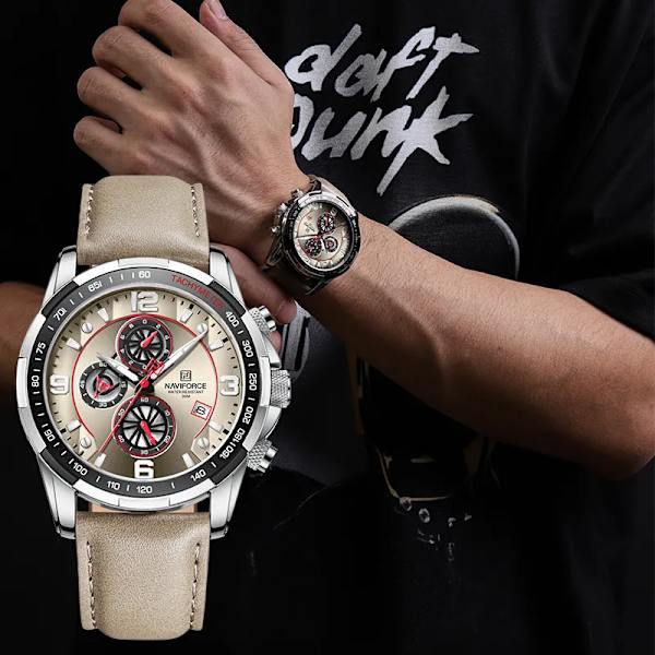 2022 Toppmärke Lyx NAVIFORCE 100% Original Watch För Herr Multifunktion Sport Vattentät Man Quartz Armbandsur Klocka RGCEDBN-BOX