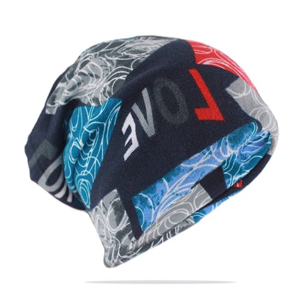 Miaoxi Trendig Kvinnohatt Randig Dammössa Skullies Casual Polyester Leopard Scarf Cap Två Användningar Höst Vår Varma Hattar Type 7 One Size