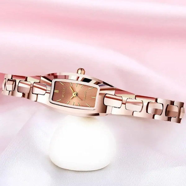 Lvpai Personlighet Enkel rektangulär tunna watch i rostfritt stål kvarts watch Elegant enkla kvinnoklockor Diamant siliver 1