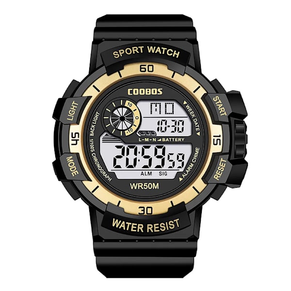 Mode herr LED digital watch Date Sport utomhus elektronisk watch för män Toppmärke Lyx militärklockor relogio masculino Gold 3