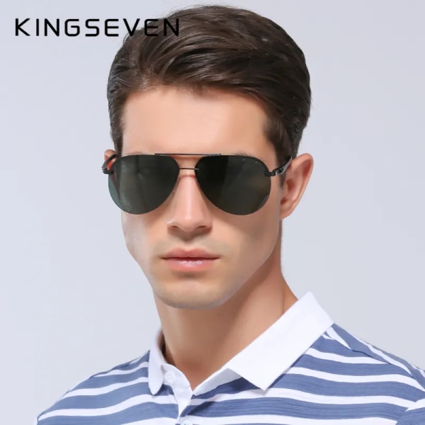 KINGSEVEN Aluminium Magnesium Polarized Solglasögon Herr Driver Mirror Solglasögon Man Fiske Dam Glasögon För Herr C08 Original BOX Orignal