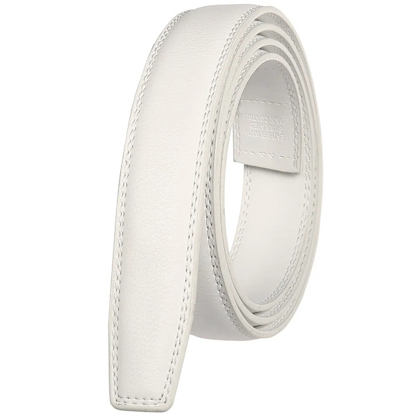 3,0 cm 3,1 cm bredd läderbälte utan spänne Designerbälten män Högkvalitativt läderrem 110-130 cm Red 115CM
