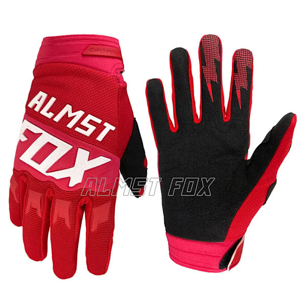 Almst Fox Motocross Racing Handskar Herr Rider Offroad MX MTB Mountain Bike Guantes Downhill Full Finger Motorcykel Handskar Luvas Red XL