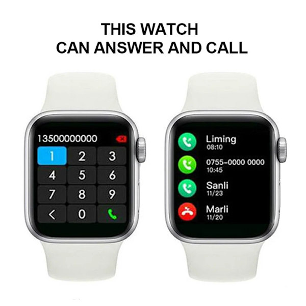 Original IWO 14 T900 Pro Max Smart Watch Series 7 Bluetooth Call 44mm blodtrycksmätare Smartwatch Klockor för Apple Android T900 Pro Max Blue