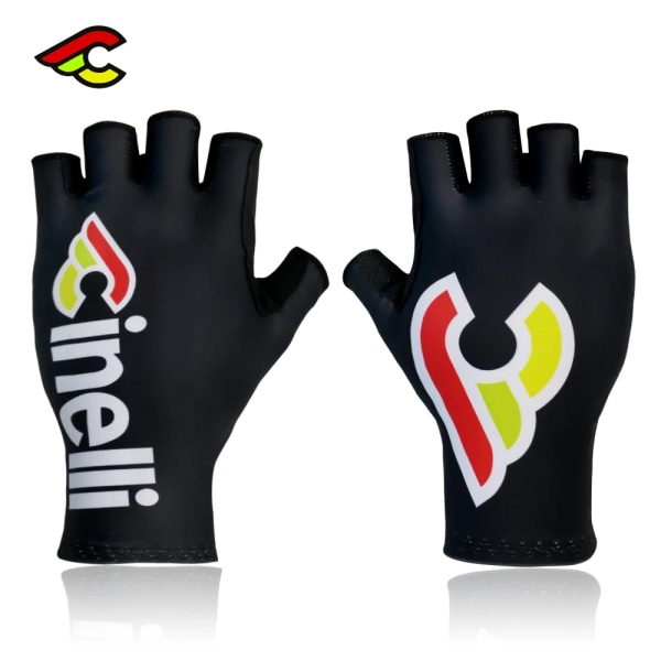 Cykelhandskar Summer Half Finger Herr Dam Sport Stötsäkra cykelhandskar Gel MTB Cykelhandskar Svarta Halkfria gymhandskar Glove-A M