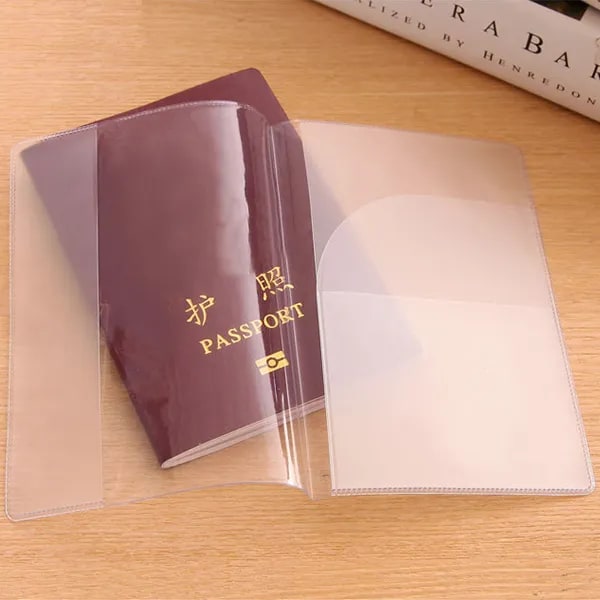 Vattentät Rese Smuts Pass Skydd Cover Transparent PVC Klar ID-kortshållare Handväska Business Kreditkortshållare Case Väskor Matte