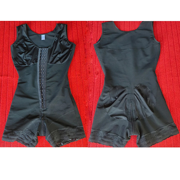 Fajas Colombianas Post-kirurgi Shapewear Högkompression bantningsbälte Kvinnor Platt mage Butt Lifter Kroppsformare Dragkedja Greken Beige M