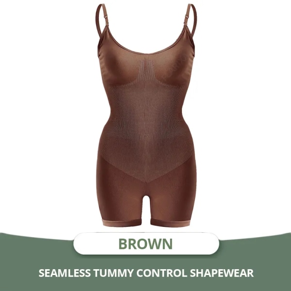 Flarixa bantningskorsett Kvinna Flat Belly Shapewear Kvinnor Helkroppsformare Sömlös rumplyftande Body Magkontroll Underkläder Brown M