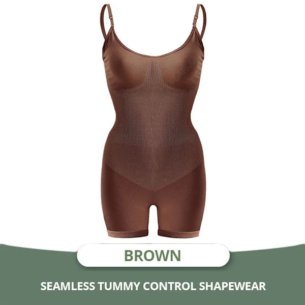 Flarixa bantningskorsett Kvinna Flat Belly Shapewear Kvinnor Helkroppsformare Sömlös rumplyftande Body Magkontroll Underkläder Brown XXL