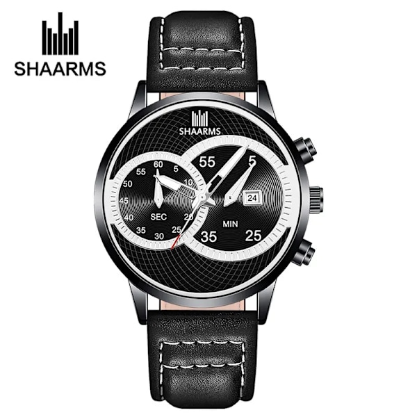 Guldblå ​​Herrklockor Toppmärke Lyx Mode Casual Business Quartz Watch Date Vattentät armbandsur Relogio Masculino Black