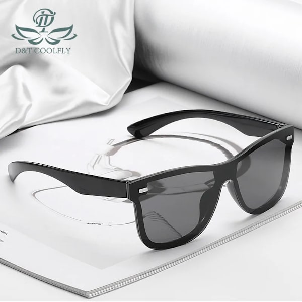 D&T New Fashion Solglasögon Ett stycke Trend Personlighet Glasögon Brand Design Skydd Reflexerande Ramlösa Solglasögon UV400 C2 Other