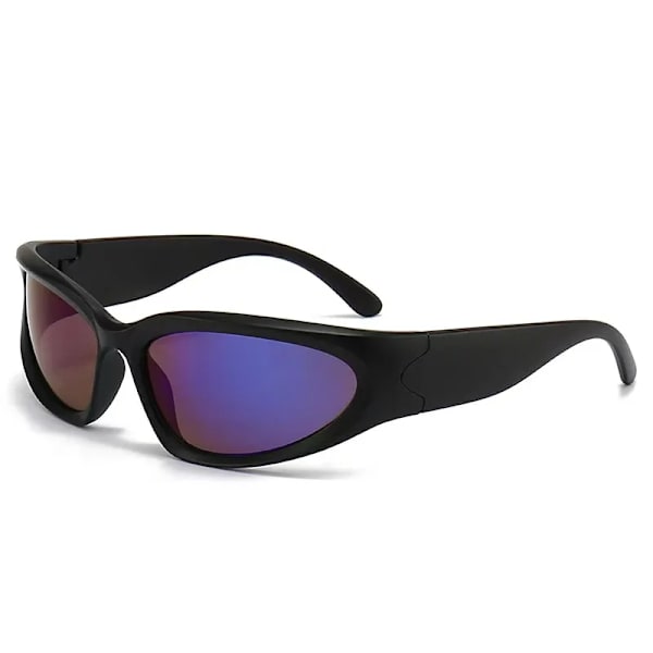 Nya Y2K Sports Punk Solglasögon Dam Designer Square Goggle Herr Lyxmärke Solglasögon UV400 Färgglada spegel Modeglasögon C8 As shown in the figu