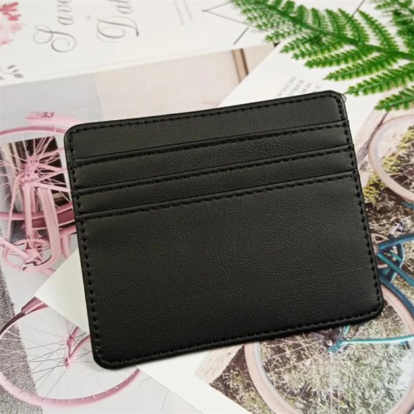 1st korthållare Slim Bank Kreditkort ID-kort Case Fodral Väska Plånbok Organizer Kvinnor Män Tunn Visitkortsplånbok Black