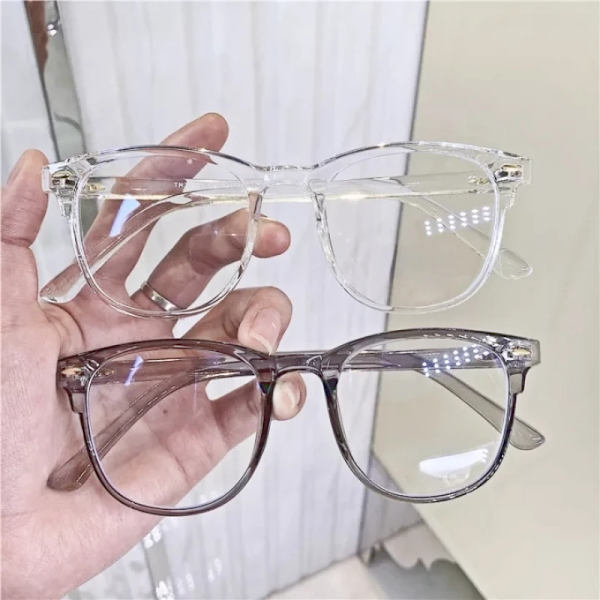 Runda klara linsglasögon Candy Sweet UV400 solglasögon transparenta nya glasögon sommar retro spegelglas modeglasögon gray Other