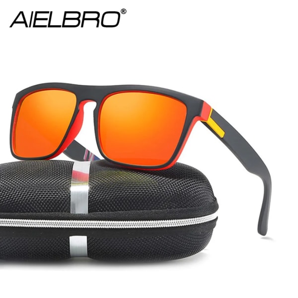 AIELBRO Polarized Cykelsolglasögon Nya Cykelglasögon Solglasögon 2020 Cykelglasögon för män högkvalitativ gafas ciclismo hombre C07BLACK GREEN GREEN