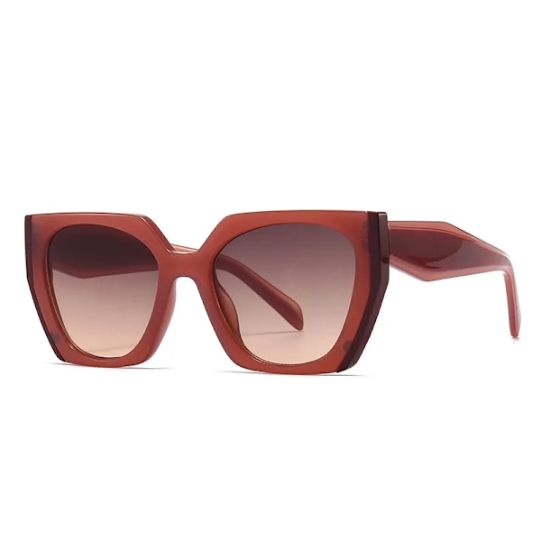 Nytt modemärke Designer Irregular Square Solglasögon För Kvinnor Män Retro Modern Cat Eye Dam Solglasögon Ins Trendiga nyanser Red Pink(.173) As the picture(.173)