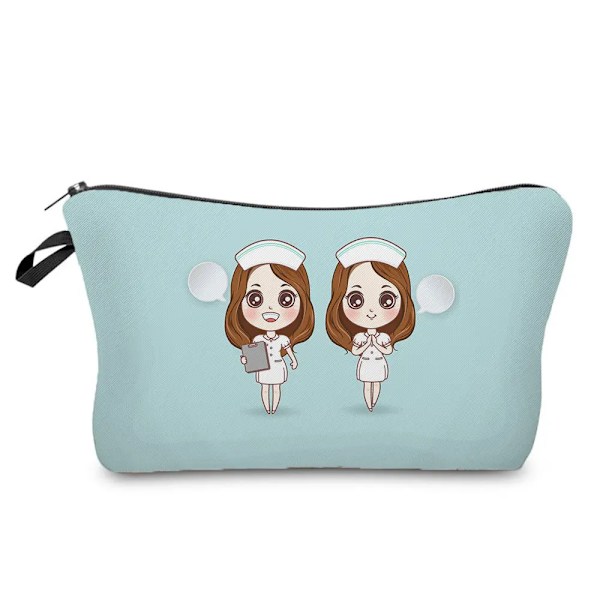 Sjuksköterska printed kosmetisk organizer Högkvalitativ förvaringsväska för barn Praktisk sminkväska för kvinnor Tecknad mini case hz1544 Nurse Bag