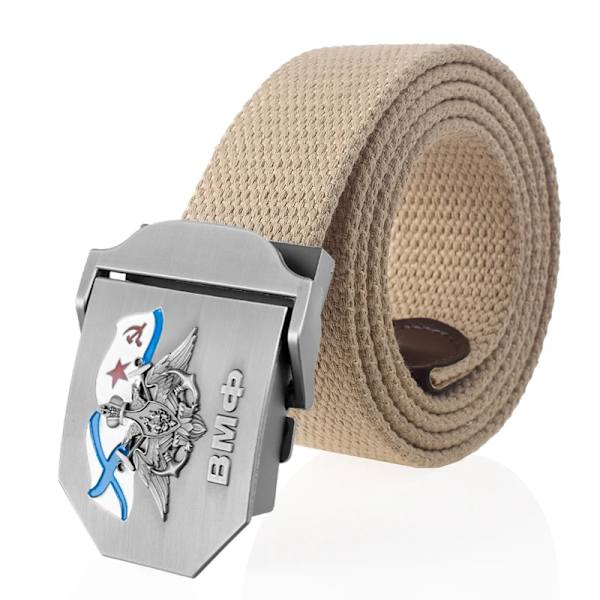SupSindy Herr&Kvinnor Canvasbälte 3D rysk marinblå ВМФ Metallspänne Jeans Midjeband USSR Militärsoldater Taktiska bälten Mansrem Khaki 100cm