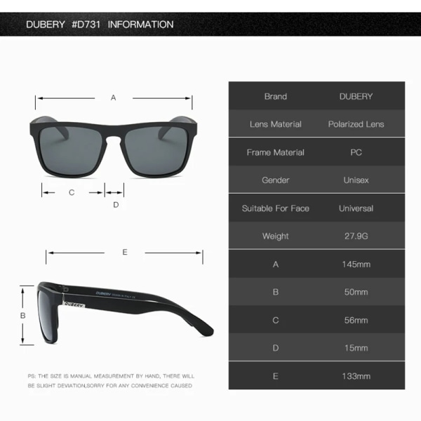 DUBERY Polariserade Solglasögon Herr Körskydd Man Solglasögon För Retro Billigt 2017 Lyxmärke Designer Oculos 731 Type 3