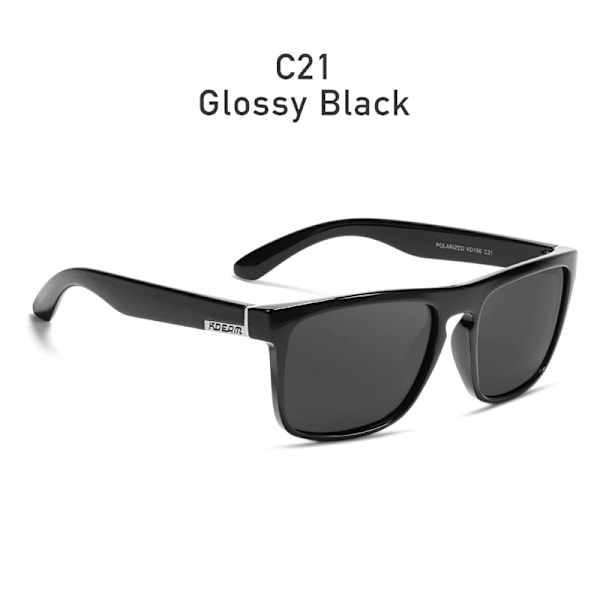 Fashion Guy's Solglasögon från KDEAM Polarized Solglasögon Herr Klassisk design All-Fit Spegel Solglasögon Med Brand Box CE C21 glossy black